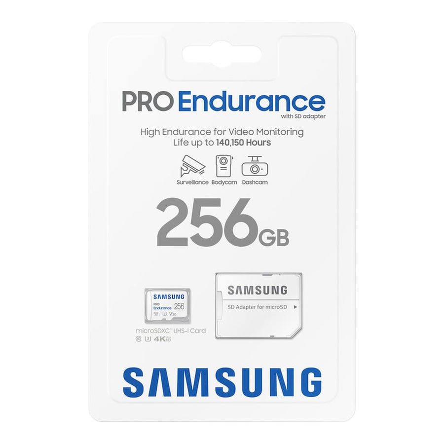 Samsung MB-MJ256KA PRO Endurance microSDXC 256GB Memory Card; Read : up to 100MB/s Write : 40MB/s* Read/Write speed with UHS-I (