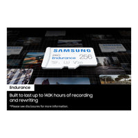 Samsung MB-MJ256KA PRO Endurance microSDXC 256GB Memory Card; Read : up to 100MB/s Write : 40MB/s* Read/Write speed with UHS-I (