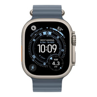 Apple Watch Ultra 3 GPS + Cellular 49mm Natural Titanium Case with Anchor Blue Ocean Band,Model A3281 - Image 4
