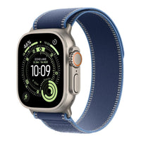 Apple Watch Ultra 3 GPS + Cellular 49mm Natural Titanium Case with Blue/Bright Blue Trail Loop - S/M,Model - Image 3