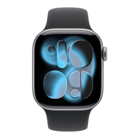 Apple Watch Series 11 GPS + Cellular 42mm Space Grey Aluminium Case with Black Sport Band - M/L