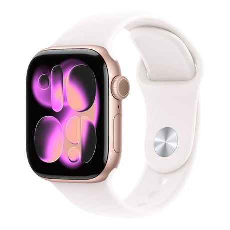Apple Watch Series 11 GPS + Cellular 42mm Rose Gold Aluminium Case with Light Blush Sport Band