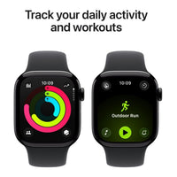 Apple Watch Series 11 GPS + Cellular 46mm Jet Black Aluminium Case with Black Sport Band - S/M,Model A3337 - Image 4