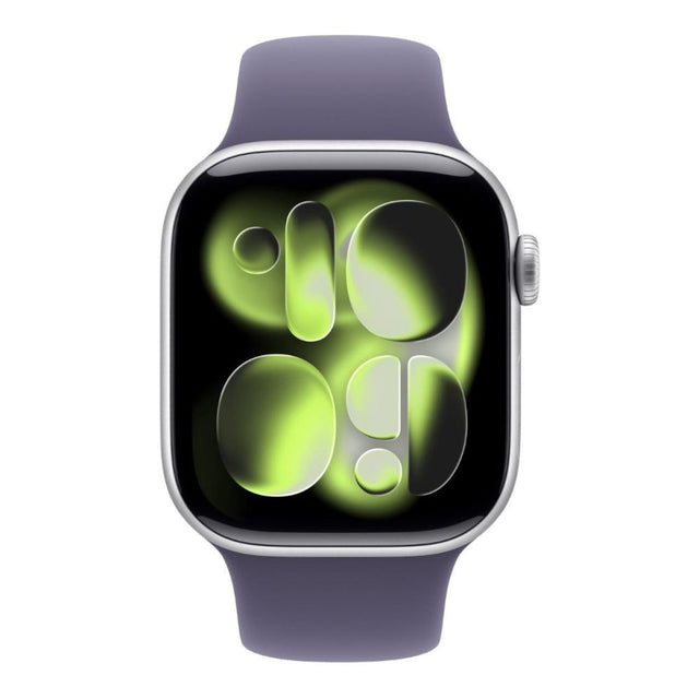 Apple Watch Series 11 GPS + Cellular 46mm Silver Aluminium Case with Purple Fog Sport Band - M/L,Model A3337