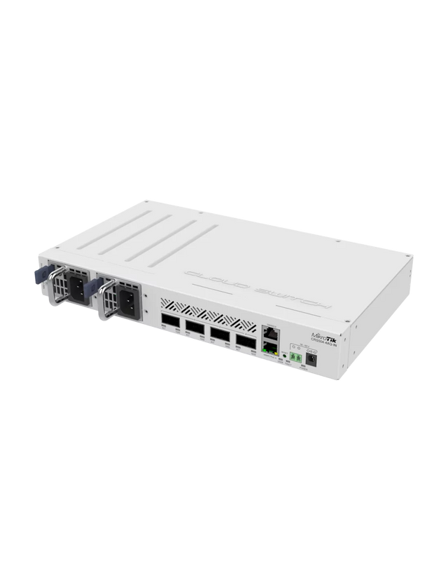 MikroTik CRS504-4XQ-IN, 4 x 100G QSFP28, 1 x RJ45 Serial console port