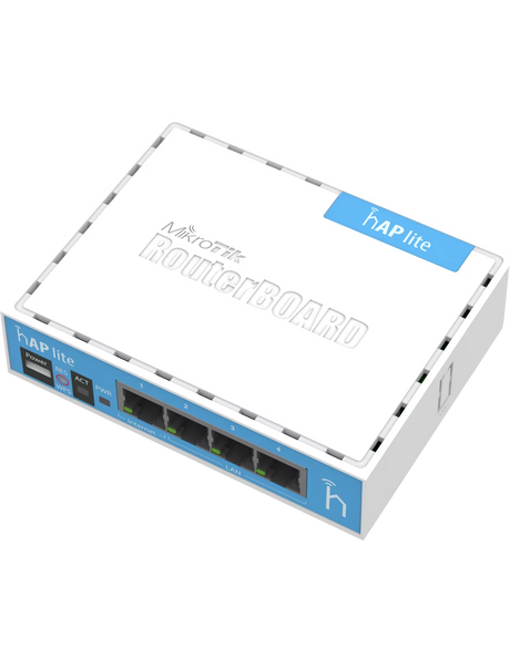 MikroTik hAP lite - 2.4GHz desktop Wi-Fi Router - mountable