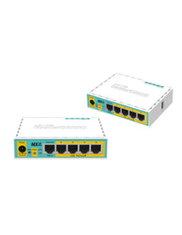 MikroTik hEX PoE Lite - Desktop PoE Router with 5 10/100 LAN ports and 1 USB port - Image 2