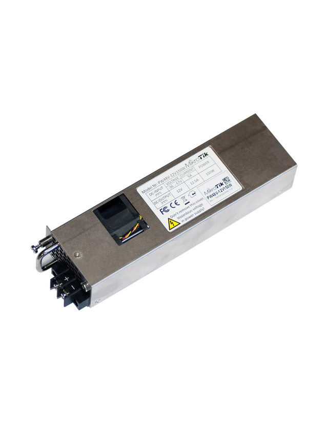MikroTik Hot Swappable -48V DC 150W Telecom PSU for CCR1072-1G-8S+ & CCR2216-1G-12XS-2XQ