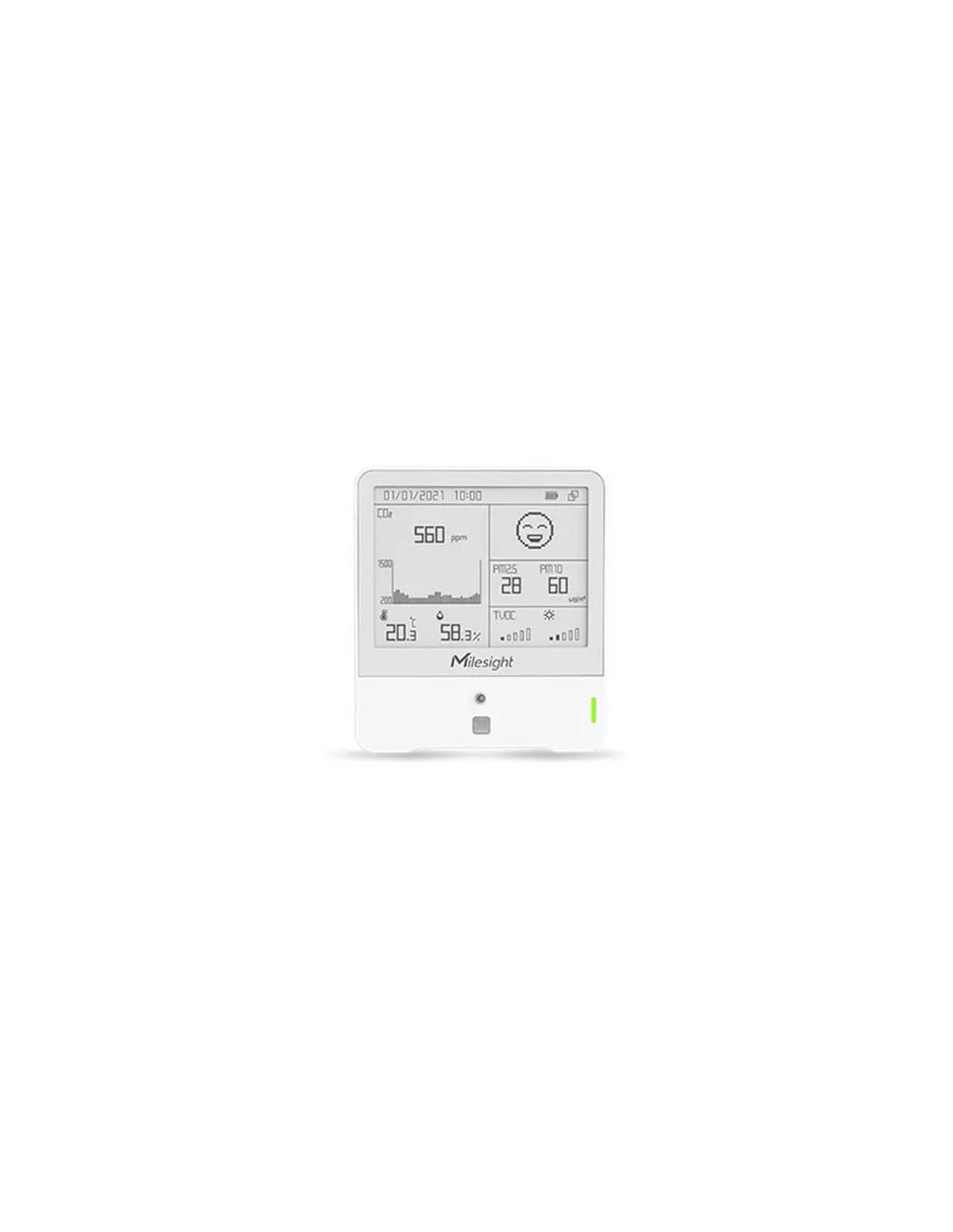 Milesight Indoor Ambience Monitor - Temp, Humidity, PIR, Light, TVOC, CO2, Barometric, PM2.5/10