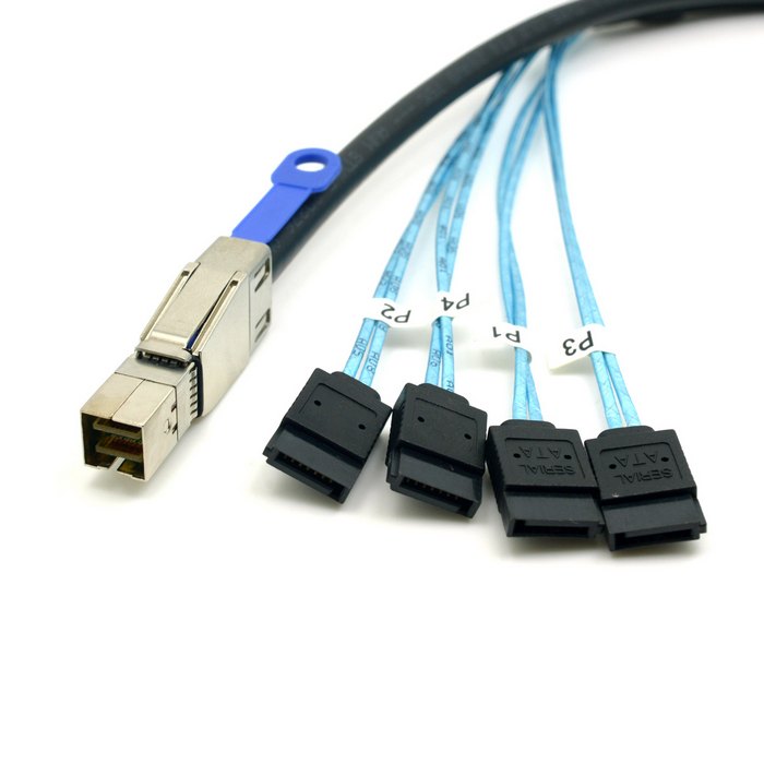 External Mini SAS to 4 SATA 1M
