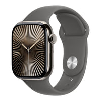 Apple Watch Series 10 GPS + Cellular 42mm Natural Titanium Case with Stone Grey Sport Band - M/L,Model A3001 - Image 4