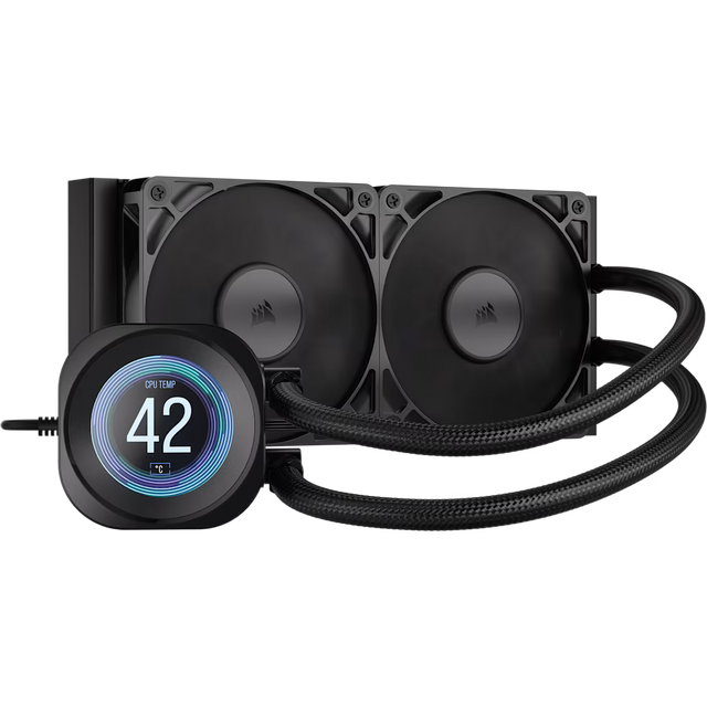 Corsair Nautilus 240 RS LCD AiO Liquid Cooler 2.1-inch IPS Display LGA1851 AM5 AM4