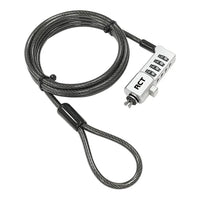 RCT 3-in-1 Notebook Security Lock 4-Digit Combination T-Bar Nano Wedge 1.8m