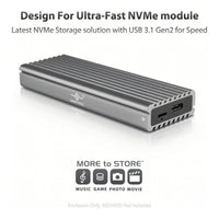 M.2 NVMe SSD To USB 3.2 Gen 2x1 Type C Enclosure, Revised Toolless