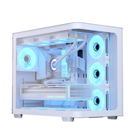 Aerocool P500C ATX Mid-Tower PC Case White 4x ARGB Infinity Mirror Fans Tempered Glass