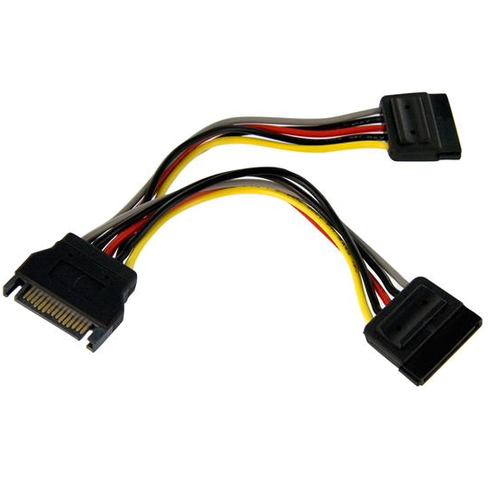 15 Pin SATA Power Y Splitter Cable