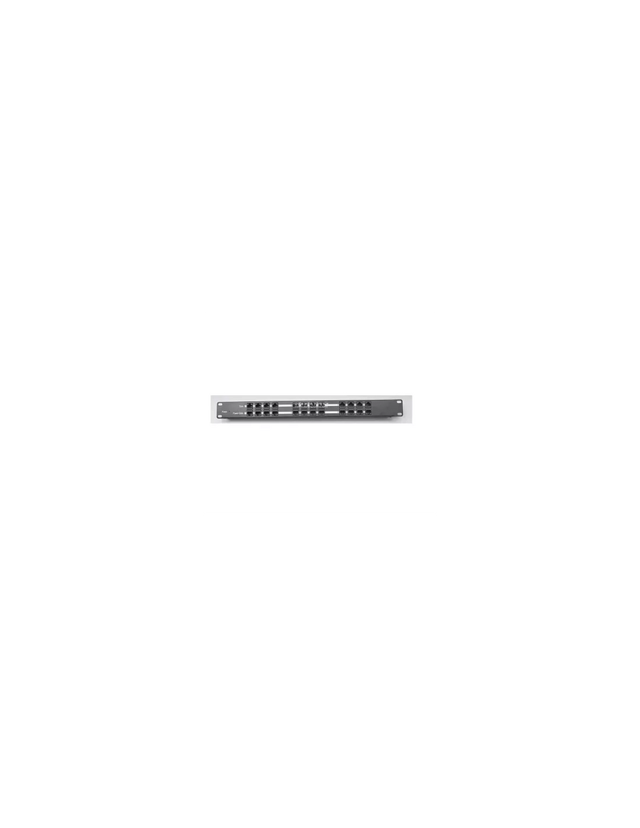 Rackmount 12 port passive PoE injector, Shielded, 1U, Black, 2.1mm Jack