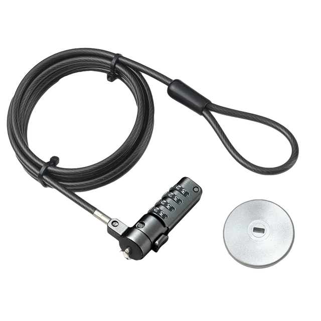 RCT Universal 4-Digit Combination Notebook Security Lock with K Slot Adaptor