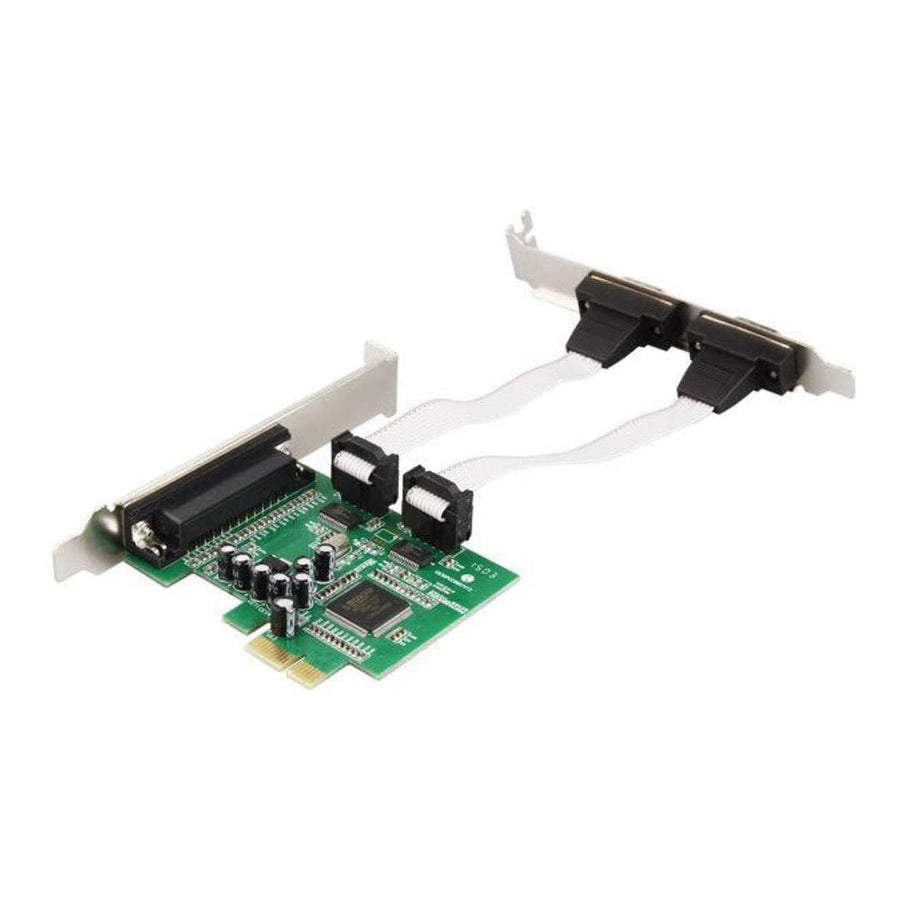 RCT PCI-e 2.3 multi-I/O card with 2× RS-232 (COM) + 1× IEEE 1284 parallel (LPT) ports