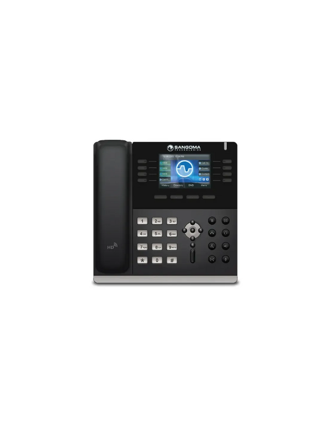 Sangoma - IP Phone S505 Mid Level Phone, 3.5 Inch Color screen, 35 Programable softkeys, 4 x VoIP ac
