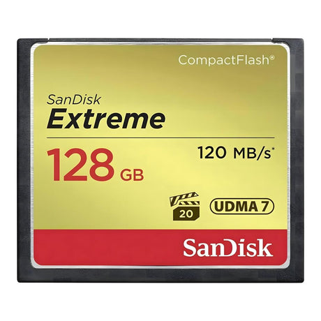 SanDisk Extreme CompactFlash Card 128GB, 120MB/s Read, 85MB/s Write, UDMA 7