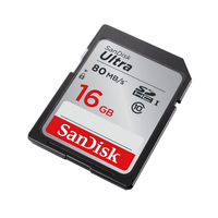 SanDisk Ultra SDHC Memory Card 16GB, 80MB/s, Class 10 UHS-I