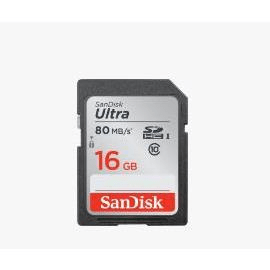 SanDisk Ultra SDHC Memory Card 16GB, 80MB/s, Class 10 UHS-I