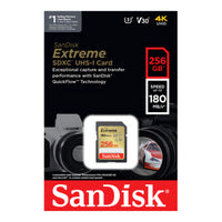 SanDisk Extreme SD UHS-I Card 256GB for 4K Video