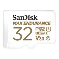 SanDisk MAX ENDURANCE microSDHC 32GB + SD Adapter - for home security cameras & dashcams, up to 15,000 Hours