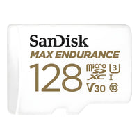 SanDisk MAX ENDURANCE microSDXC 128GB + SD Adapter - for home security cameras & dashcams, up to 60,000