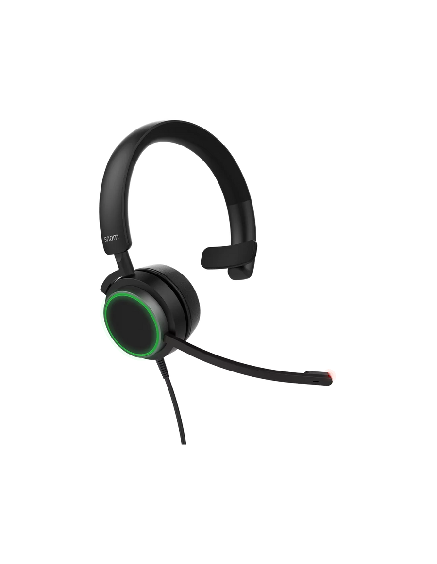 Snom A330M Mono Over-Ear Headset, Passive Noise Cancellation, VoIP Phone Headset, USB/3.5mm