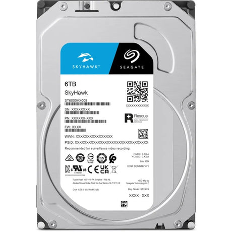Seagate Skyhawk ST6000VX009 6TB 3.5'' HDD Surveillance Drives, SATA 6GB/s Interface