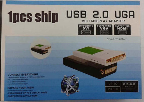 USB to DVI, HDMI, VGA