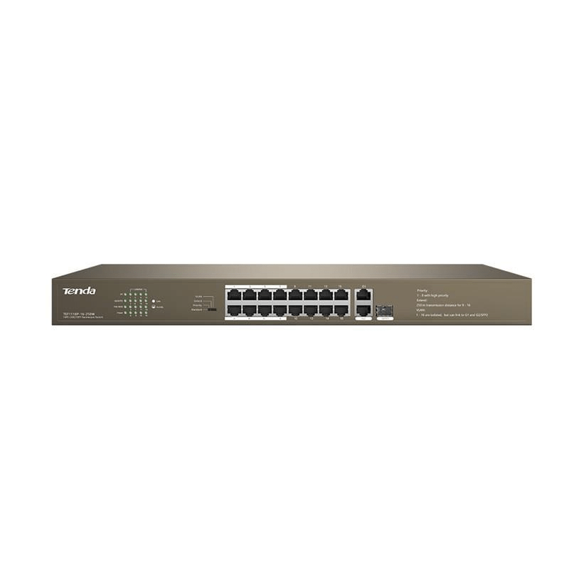 Tenda Switch 16 PoE 10/100 250W Rack
