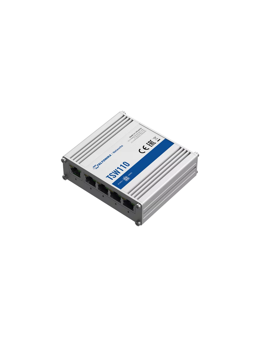 Teltonika 5-Port L2 Unmanaged Ethernet Switch | TSW110