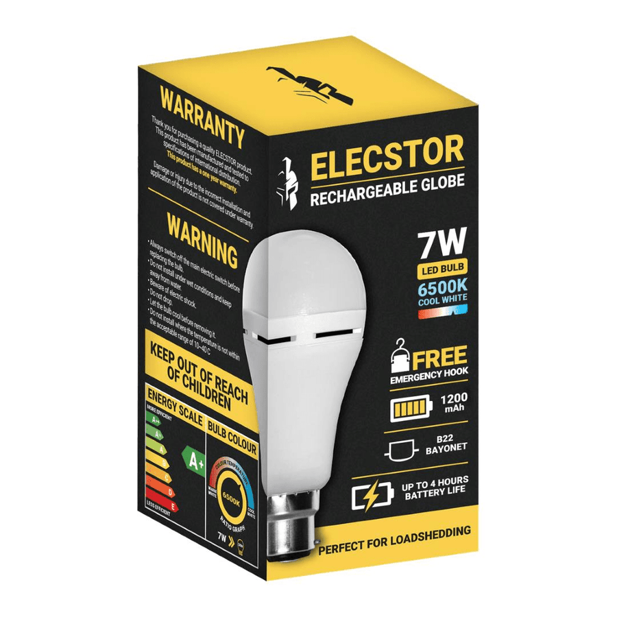 Elecstor B22 7W Rechargeable cool white - 1