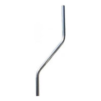 38mm Aluminium Cranked Pole - 3m - 1.22mm Sidewall - Image 2