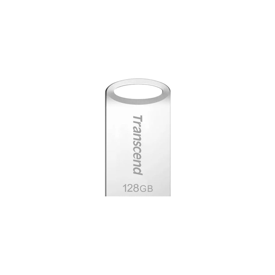 Transcend JetFlash 710 128GB USB 3.2 Gen 1 Flash Drive Capless Silver