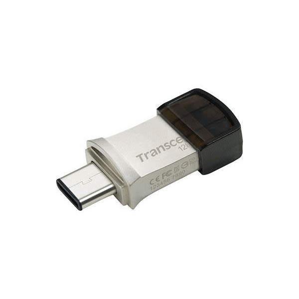 TRANSCEND 128GB JETFLASH 890 USB-C & USB 3.1 OTG FLASH DRIVE - SILVER