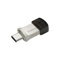 TRANSCEND 128GB JETFLASH 890 USB-C & USB 3.1 OTG FLASH DRIVE - SILVER