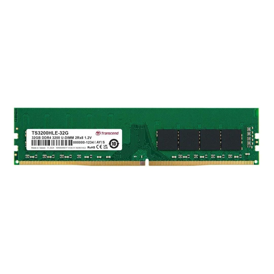 Transcend 32GB DDR4-3200 DIMM Desktop Memory CL22 2Rx8