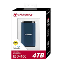 Transcend ESD410C 4TB USB-C 3.2 Gen 2x2 20Gbps Portable SSD 2000 MB/s AES-256 (Blue) - Image 2