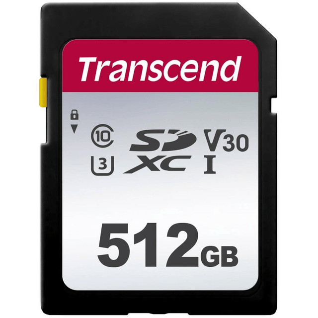 TRANSCEND 300S 512GB UHS-1 CLASS 10 U1 U3 V30 SDXC CARD 3D NAND