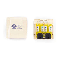 Zone CAT6 RJ45 White Single Box Network Outlet