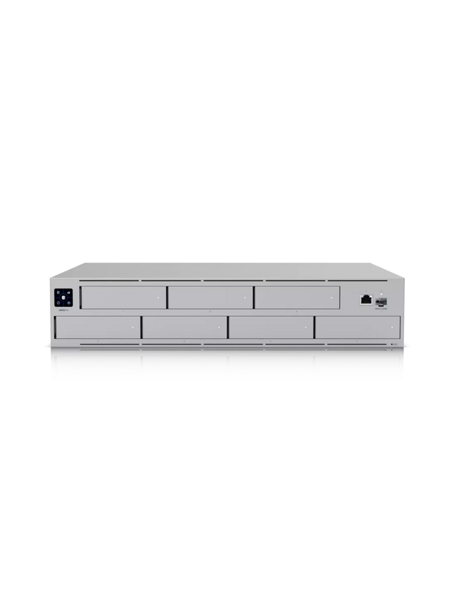 Ubiquiti UNAS-Pro-EU 2U rack-mount NAS with (7) 2.5/3.5" drive bays and 10 Gbps performance designed for