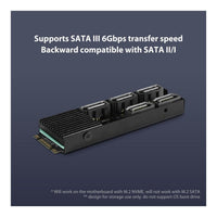 Vantec M.2 PCIe Gen3x2 to 5-Port SATA III Expansion Card B+M Key Plug and Play - Image 2