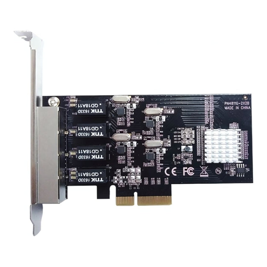 Vantec 4-Port PCIe Gigabit Ethernet Network Adapter Card Intel Chipset x4 PCIe 9K Jumbo Frame