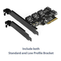 Vantec 5-Port SATA 6Gbps PCIe x4 Internal Expansion Card Plug and Play Windows Linux - Image 4
