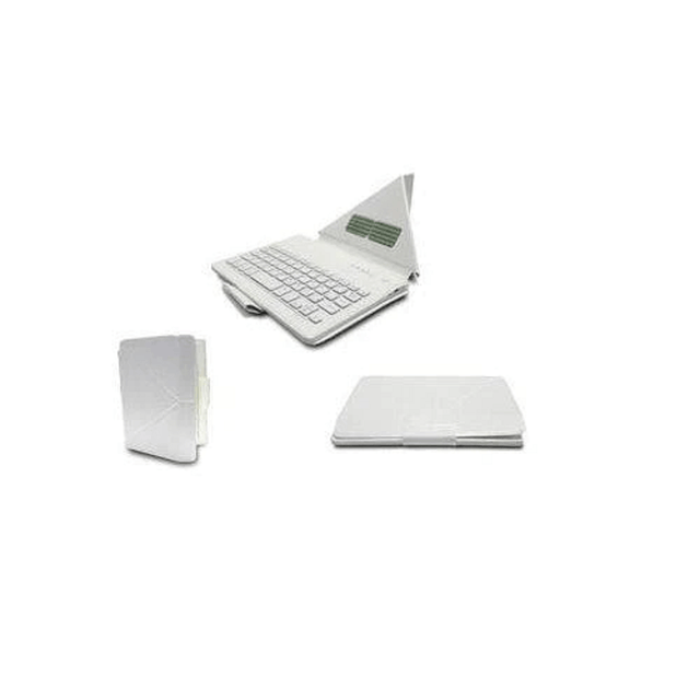 Universal 8-inch Folio Case with Bluetooth Keyboard - White