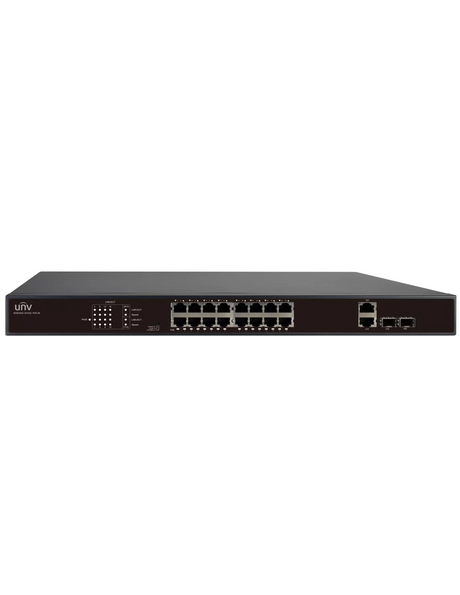 UNV - 16 Port PoE Switch, supports EXTEND Mode up to 250M